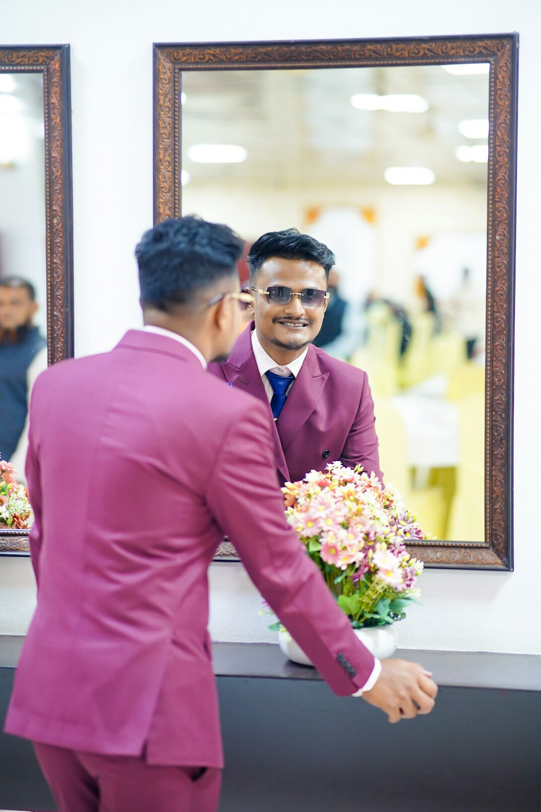 Two executives shaking hands after a meeting